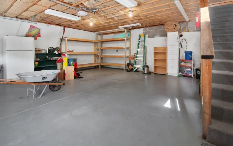 A typical basement in a home.